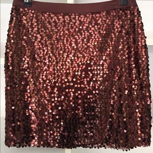 BNWT Banana Republic Brown sequin skirt sz 2
